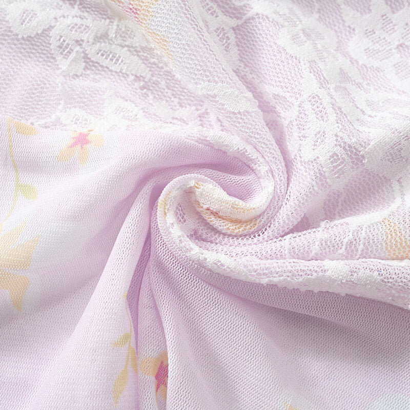 Feminine Floral Tie Strap Sheer Lace Mesh Scalloped Crop Tube Top - Li –  Trendy & Unique