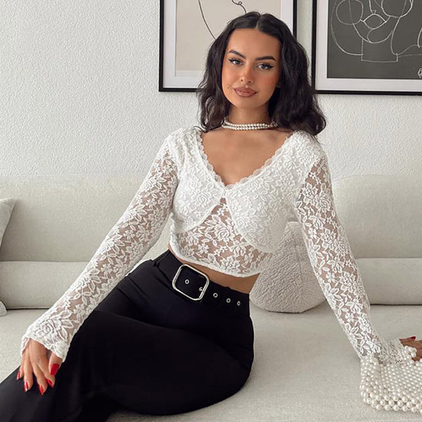 Lace Tops for Women - White, Black, Crop & Tank Lace Tops – Trendy