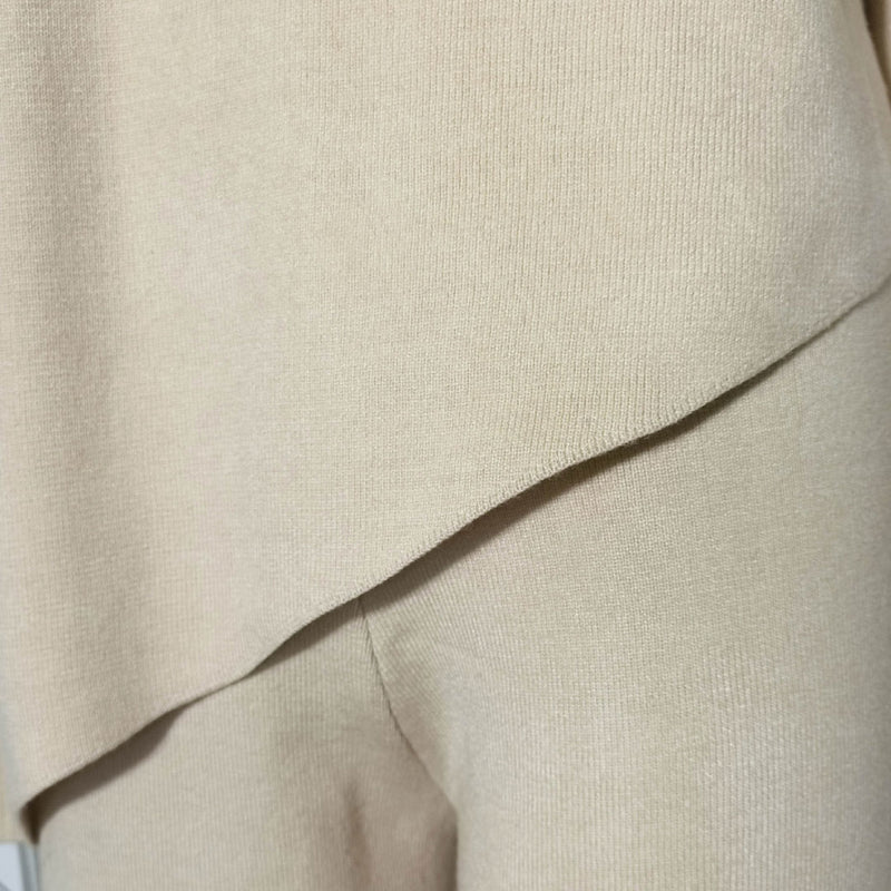 Asymmetric High Neck Bell Sleeve Sweater Wide Leg Pants Matching Set - –  Trendy & Unique