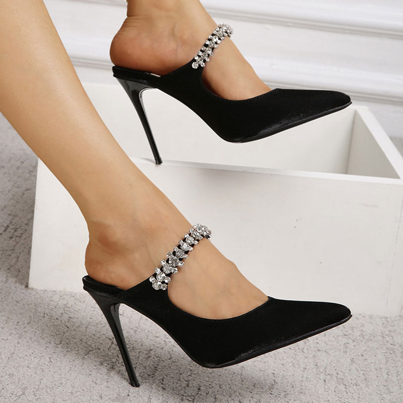 Fashion Women's 10cm High Heels Pointed Toe Patent Leather Chunky Heel Pumps  | eBay